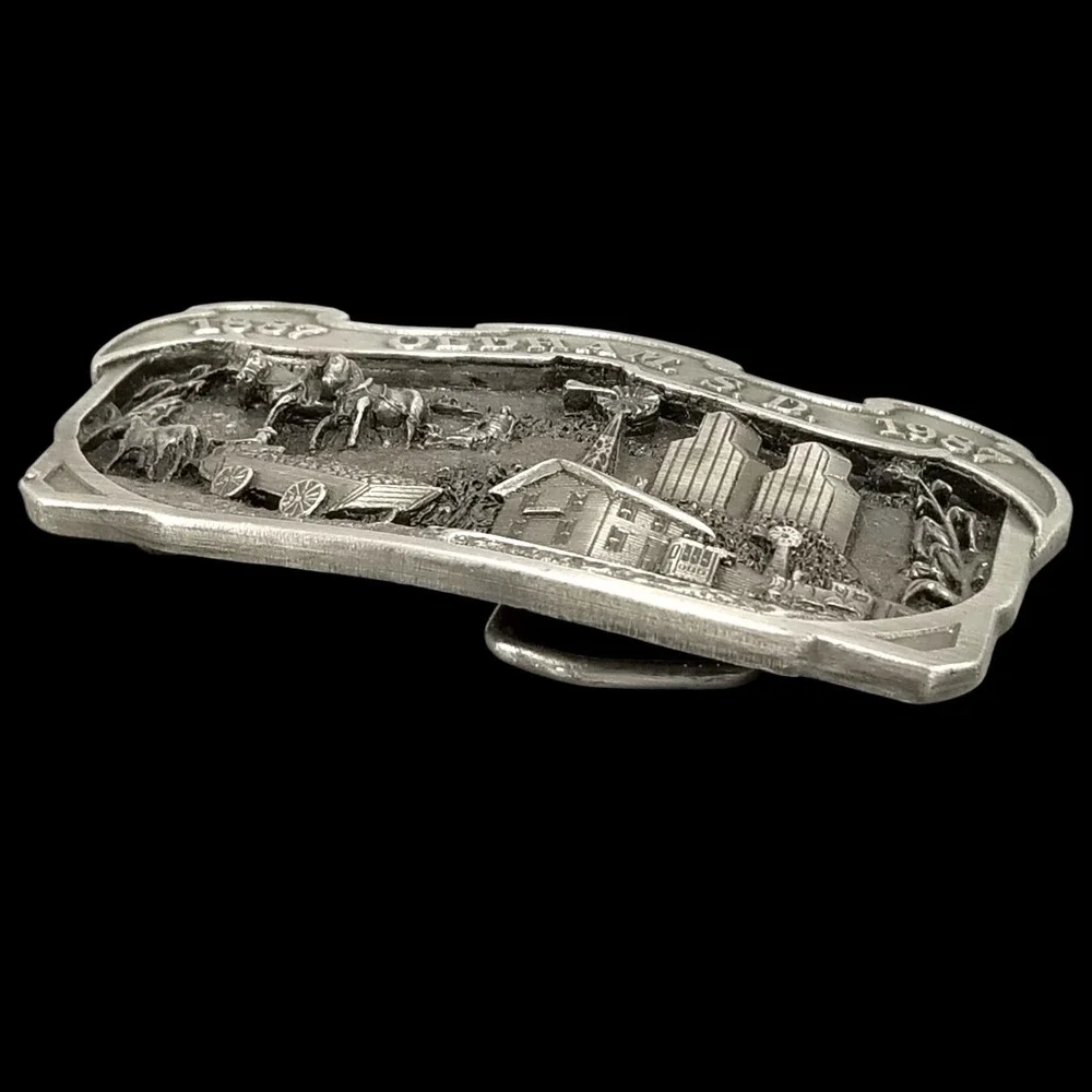 Oldham SD 1887 1987 Centennial‎ Commemorative Belt Buckle Pewter Limited Edition